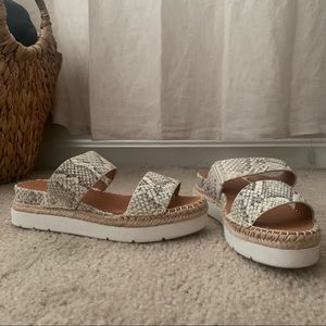 Sarto Platform Sandals (Snake Skin)